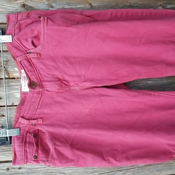 FANCY Vintage PINK BRUSHED DENIM 32 (hip)X32 Abercrombie & Fitch LOW RISE JEANS - Picture 2 of 6